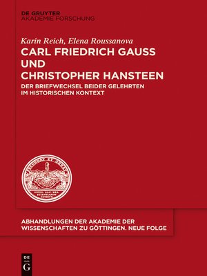 cover image of Carl Friedrich Gauß und Christopher Hansteen